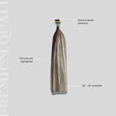 Haute Hair Pre-Colored Highlighted Raw Straight Tape Ins
